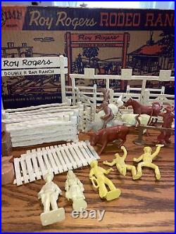 Vintage Marx Toys Happy Times Roy Rogers Rodeo Ranch 36 Pieces W Original Box