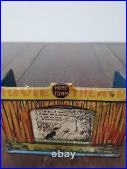 Vintage Marx Toys Home Town Movie Theater Tin Litho HARD TO FIND