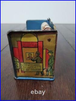 Vintage Marx Toys Home Town Movie Theater Tin Litho HARD TO FIND