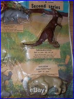 Vintage Marx Toys Prehistoric Monsters and Mammals Blister Card playset RARE