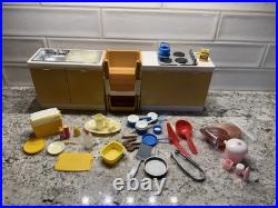 Vintage Marx Toys SINDY Doll FURNITURE Kitchen Stove Sink Plus Accessory Lot