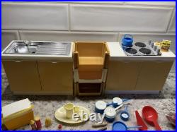 Vintage Marx Toys SINDY Doll FURNITURE Kitchen Stove Sink Plus Accessory Lot