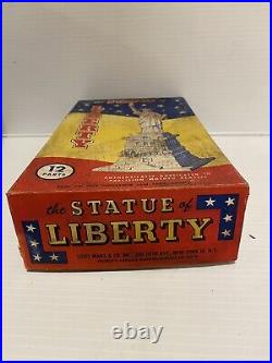 Vintage Marx Toys Statue Of Liberty 12 Piece Model New In Box Instruction Sheet