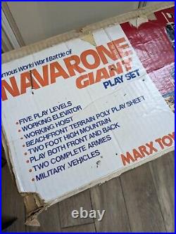 Vintage Marx Toys World War II Battle of Navarone Giant Soldiers Playset with box