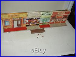 Vintage Marx Untouchables Playset Tin litho Street Store front Bank Strand B