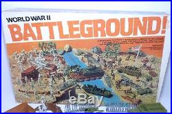 Vintage Marx WW2 Battleground Army Men SOLDIERS Tank US Germany 4204 with Package