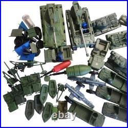 Vintage Marx WWII Battleground Army Large Lot Tanks Jeeps Boats Soldiers Tools