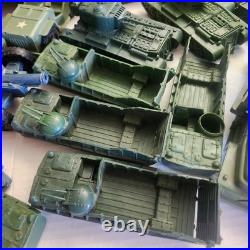 Vintage Marx WWII Battleground Army Large Lot Tanks Jeeps Boats Soldiers Tools