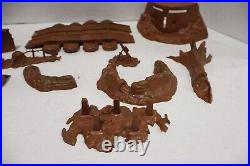 Vintage Marx WWII Battleground Playset Vehicles Soldiers Buildings Terrain READ