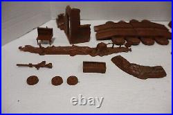 Vintage Marx WWII Battleground Playset Vehicles Soldiers Buildings Terrain READ