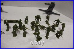 Vintage Marx WWII Battleground Playset Vehicles Soldiers Buildings Terrain READ