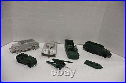 Vintage Marx WWII Battleground Playset Vehicles Soldiers Buildings Terrain READ