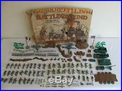 Vintage Marx WWII U. S. & German Battleground Play Set #4752 Chamberlain Box Art
