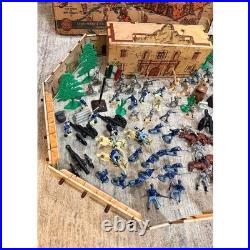 Vintage Marx Walt Disney Davy Crockett Alamo Playset with Box Figures & More