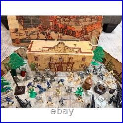 Vintage Marx Walt Disney Davy Crockett Alamo Playset with Box Figures & More
