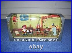 Vintage Marx Walt Disney Disneykins Pinocchio Geppetto Figaro Mini Playset withBox