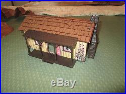 Vintage Marx Western Mining Town partial Play Set no box. Mine, Mountain, Town