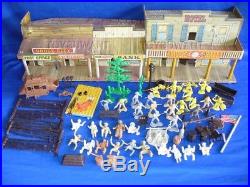 Vintage Marx Western Town Playset Lot Dodge City Roy Rogers Mineral City Cowboy