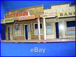 Vintage Marx Western Town Playset Lot Dodge City Roy Rogers Mineral City Cowboy