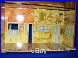 Vintage Marx Western Town Playset Tin Buildings Street Roy Rogers Mineral City