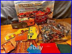 Vintage Marx Western Town Toy Play Set Lots of Figures/Horses Antique