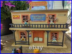 Vintage Marx Wild West Playset Sheriff Headquarter Gold Rush Casino Cabin Creek