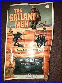 Vintage Marx blister card Gallant Men Playset Rare 51 Tank Sealed SUPER RARE
