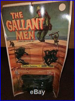 Vintage Marx blister card Gallant Men Playset Rare 51 Tank Sealed SUPER RARE