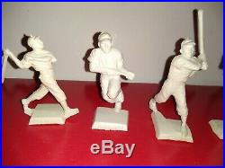 Vintage Marx lot of 14-60 mm Square Based baseball Figure Tastee-Freez Mantal