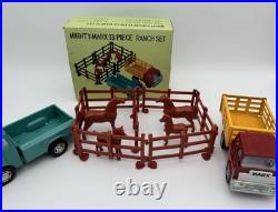 Vintage Mighty-Marx Ranch Set 13pc COMPLETE WithOriginal Box -Japan -Trucks/Horses