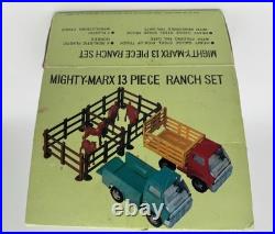 Vintage Mighty-Marx Ranch Set 13pc COMPLETE WithOriginal Box -Japan -Trucks/Horses