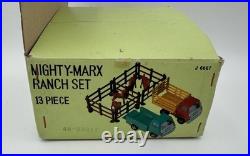 Vintage Mighty-Marx Ranch Set 13pc COMPLETE WithOriginal Box -Japan -Trucks/Horses