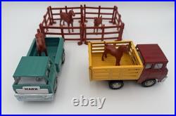 Vintage Mighty-Marx Ranch Set 13pc COMPLETE WithOriginal Box -Japan -Trucks/Horses