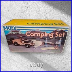 Vintage NEW 1975 Marx 12 Johnny West Doll Camping Set Mountain Masher Jeep Toy
