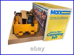 Vintage NEW 1975 Marx 12 Johnny West Doll Camping Set Mountain Masher Jeep Toy