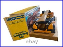 Vintage NEW 1975 Marx 12 Johnny West Doll Camping Set Mountain Masher Jeep Toy