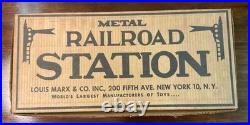 Vintage NOS Marx #4412 Tin Railroad Station O Scale Trains withBox