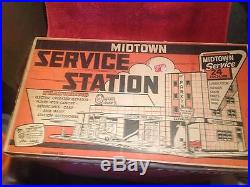 Vintage Old Store Stock Marx Midtown Service Station Model # 3496 Mib Huge Set