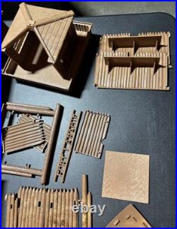 Vintage Original Marx Fort Comanche & Fort Apache Play Set Forts 1950s Toys