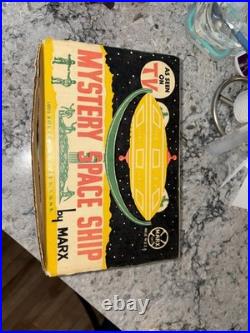 Vintage Original Marx Mystery Space Ship Set + Box, Gryo-Powered Toy
