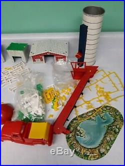 Vintage Play set Superior Toy Farm Mechanical Blue Ribbon Tin Litho Marx