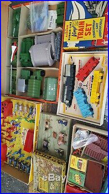 Vintage Playset Hoard MARX TIMMEE PYRO MPC etc army men Indians Parts Acessories