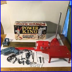 Vintage Power King Battery Powered Portable Workshop- 10 Tools In 1 Marx Toys