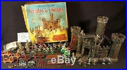 Vintage Rare 1964 MARX Miniature KNIGHTS AND VIKINGS Playset with box