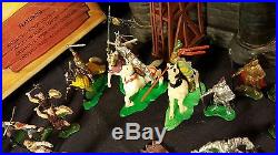 Vintage Rare 1964 MARX Miniature KNIGHTS AND VIKINGS Playset with box