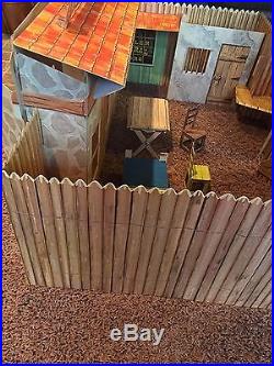 Vintage Rare Marx FORT APACHE Playset Johnny Best Of The West CUSTER COMPLETE