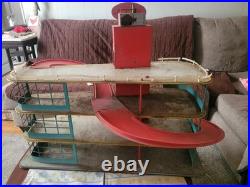 Vintage Rare Marx Sears 4 Level Metal/ Tin Litho Service Center & Parking Garage