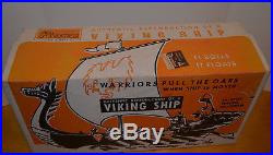 Vintage Renwal Viking Ship Playset 1955 Hard Plastic Toy With Box Marx Soldiers