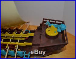 Vintage Renwal Viking Ship Playset 1955 Hard Plastic Toy With Box Marx Soldiers