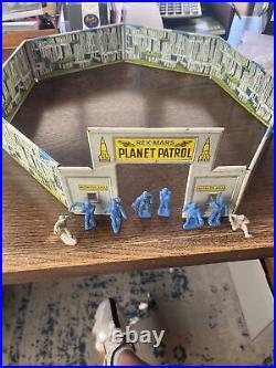 Vintage Rex Mars Planet Patrol playset & Marx Tom Corbett Space Figures 1950s